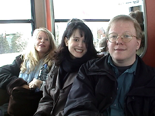 Pauine, Pam & Dan on the Mt. Rigi Railway...